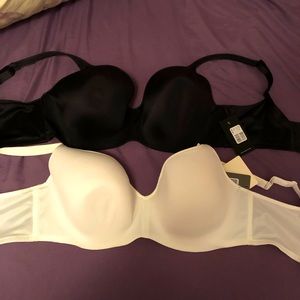 NWT AdditionElle Deese size 38G white and black bras